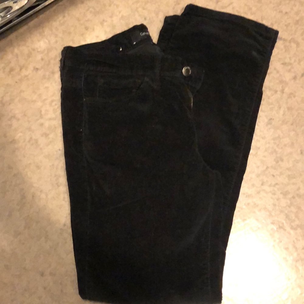 Calvin Klein Jeans Black Thin Corduroys Size 6 EUC